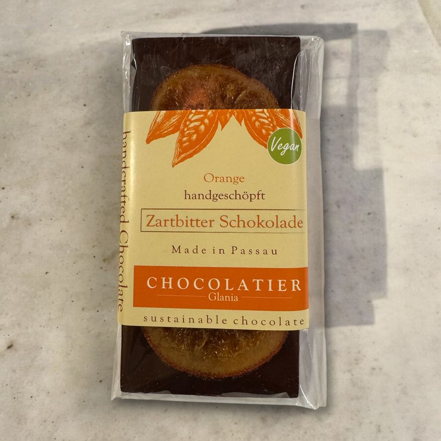 Tafelschokolade Zartbitter Orange
