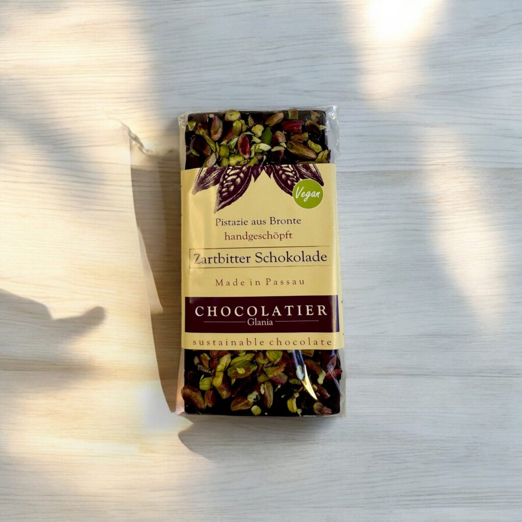 Tafelschokolade Zartbitter Pistazie