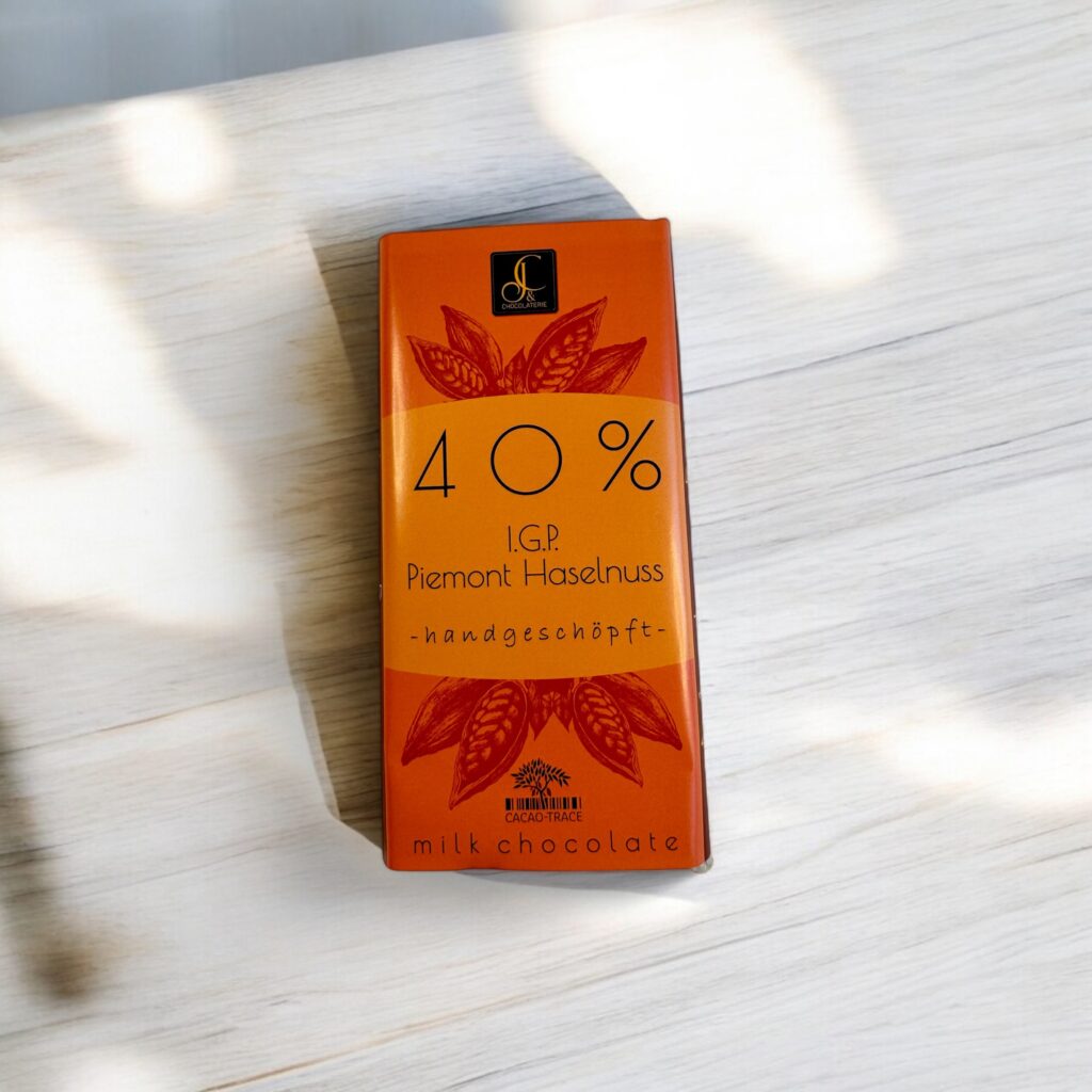 Tafelschokolade Milch Piemont Haselnuss